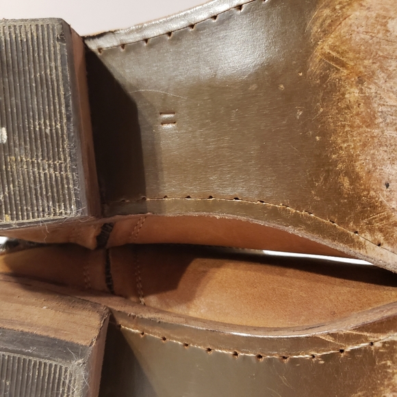 Steven x Steve Madden Mexico Leather Rivet Strapped Tan Ankle Boots Sz 11 - Picture 6 of 7